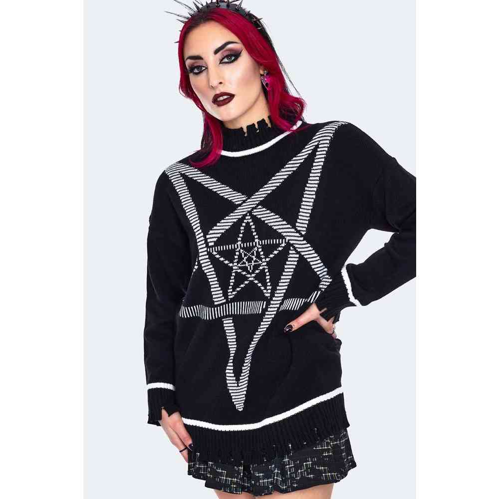 Jawbreaker - Pentagram Star Oversized Sweatshirt - Schwarz